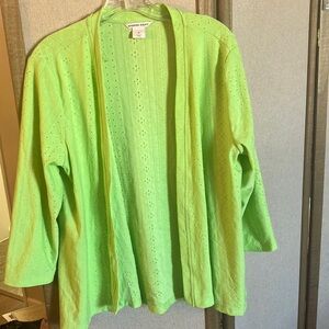 FINAL MARKDOWN Allison Daly open front open work Cardigan medium